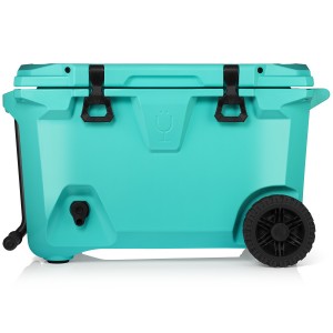 Light Turquoise Bru Mate BrüTank 55-Quart Rolling Cooler | USA_BRU37159