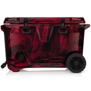 Red / Black Bru Mate BrüTank 55-Quart Rolling Cooler | USA_BRU60189